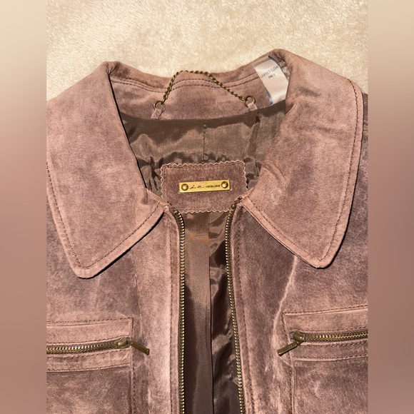 Women’s Brown Suede Leather Jacket - Picture 7 of 8